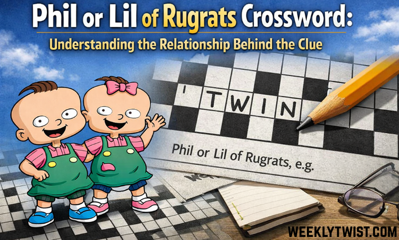 Phil or Lil of Rugrats Crossword